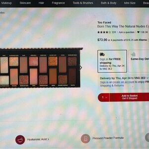 Too Faced Brown and Cream Eyeshadow Palette